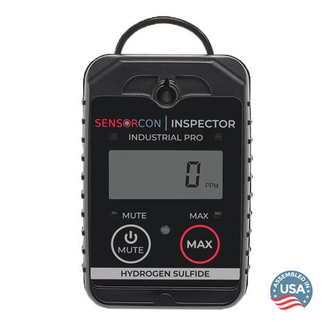 Sensorcon H2S Inspector Industrial Pro front view - Assembled in the USA